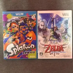 初代スプラトゥーン　ゼルダの伝説 スカイウォードソード　ソフト（パッケージ版）