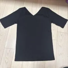 AZUL BY MOUSSY リブカットソー 前後2way ブラック Mのサムネイル