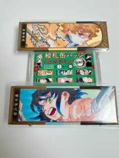 新品未開封　鬼滅の刃　絵札缶バッジコレクション　第2弾　我妻善逸　嘴平伊之助