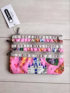 【新品】レスポートサック　ディズニーリゾート30周年限定　パーク柄ポーチ