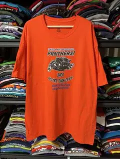 PANTHERS プリント Tシャツ オレンジ
