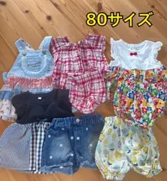 子供服 まとめ売り 80サイズ 女の子 キッズ 半袖 半ズボン サロペット