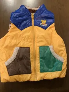 中古　MIKIHOUSE フード付きベスト　90サイズ