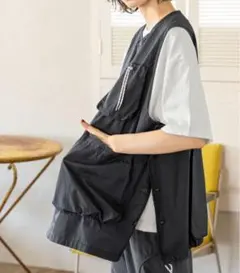 ニコアンド ボーイズシルエットポケベスト