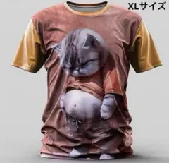 猫 Tシャツ おもしろTシャツ XLサイズ ユニークTシャツ 新品未使用
