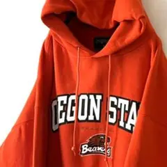 ジャンスポーツ オレゴンカレッジ BEAVERS パーカー XL オレンジ 古着