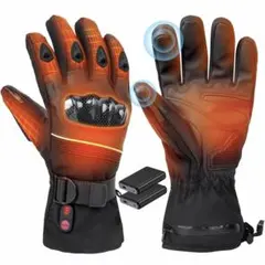電熱グローブ バッテリー付き 電熱手袋 ヒーターグローブ 滑り止め Lサイズ