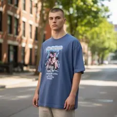 美品★perushu ペルーシュ プリントTシャツ LL XL 韓国系 菅田将暉