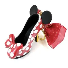 ディズニーリゾート　ミニー　ハイヒール型　キーホルダー