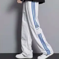 超人気‼︎ M スウェットパンツ ラインパンツ ジャージ オーバーサイズ 男女兼用