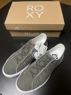 【新品未使用品】タグ・箱付き ROXY グレー スニーカー 24センチ