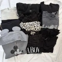 レディース まとめ売り 12点セット ブラック トップス パーカー トップス