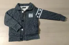 グレー ボタン付きカーディガン 130