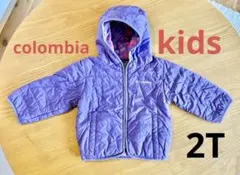 【美品】colombia kids 2Tリバーシブルフード付き中綿コート