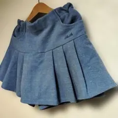 【こども服】BeBe ダークブルー プリーツスカート 120サイズ