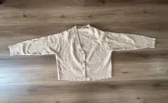 ユニクロ　ベージュ Vネック ニットカーディガン