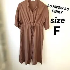 り*❀様 【最終売り尽くし】AS KNOW AS PINKY シャツワンピース