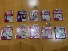 ワンピースベースショップ　ベンベックマン、ドラゴン他　アクリルブロックセット