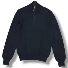 GRAN SASSO ヴァージンウール ハーフジップニット ネイビー 46のサムネイル