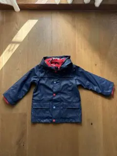 キャスキッドソン　ネイビー フード付きアウター 1-2YRS