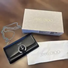 ほぼ未使用】JIMMY CHOO フォンホルダー ブラック スマホショルダー