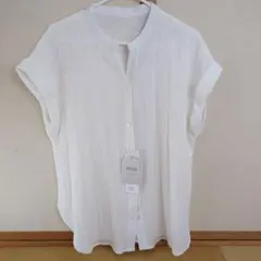 田中里奈コラボ　しまむら　新品　バンドカラーシャツ　mysacloset