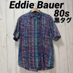Eddie Bauer エディーバウアー　黒タグ　80sヴィンテージ　半袖シャツのサムネイル