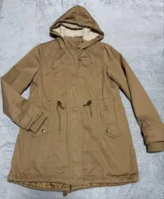 ブラウン フード付き モッズコート