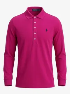 POLO RALPH LAUREN 長袖ポロシャツ マゼンタピンク XL
