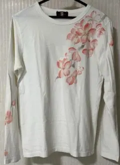 パラスパレス　花柄ホワイト長袖Tシャツのサムネイル
