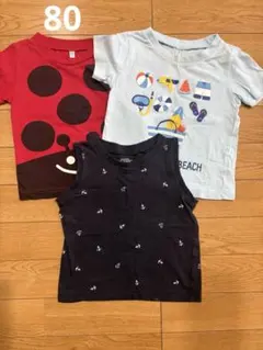 【80cm】ベビー服 半袖Tシャツ タンク 3枚セット まとめ売り