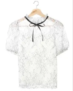 INGNI(イング) 配色レースボウタイ付／トップス