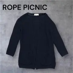 ROPE' PICNIC ロペピクニック カーディガン ネイビー 38 M 綿混