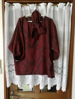 着物リメイクブラウス(アンティーク大島紬リメイク)