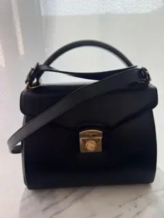 Ferragamo ガンチーニ レザー 2WAYショルダーバッグ ブラック
