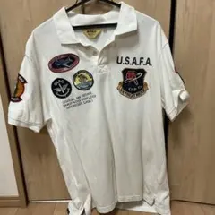 AVIREX U.S.A.F.A. ワッペン ポロシャツ