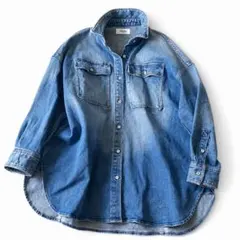 大人気♪Healthy denim オーバーサイズ デニムシャツ ALMONDのサムネイル