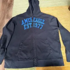古着　AMERICAN EAGLEパーカー 黒　ストリートのサムネイル
