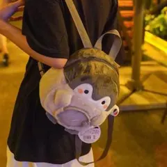 アニマル ペンギン型デザイン リュック かわいい もこもこ ぬいぐるみバッグ