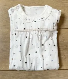 赤ちゃんの城　星柄ロンパース（白）　50〜70cm