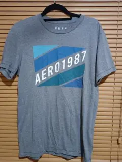 エアロポステール　AERO プリントTシャツ グレー Mサイズ