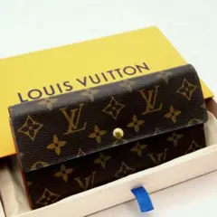 美品 ルイヴィトン モノグラム ポルトフォイユ サラ 長財布 ブラウン