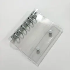 お得★シール帳　6穴A7　バインダー 透明　クリア　キーホルダー