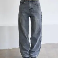 UNE MANSION ベーシックセミストレートワイドビンテージデニム M