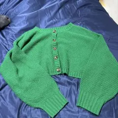グリーン ニットセーター Mサイズ