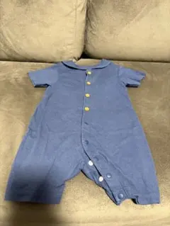 ユニクロ　ネイビー 襟付きロンパース 60cm
