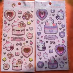 正規品サンリオ　キラキラジュエルシール シュガーバニーズ&チャーミーキティセット