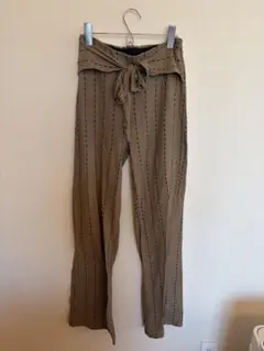 古着⭐︎ZARA Trafaluc M ベージュ ストライプパンツ