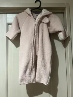 ピンク フリース フード付きアウター（50-70サイズ）