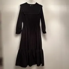 ZARA♡セーラーカラーティアードワンピース XS